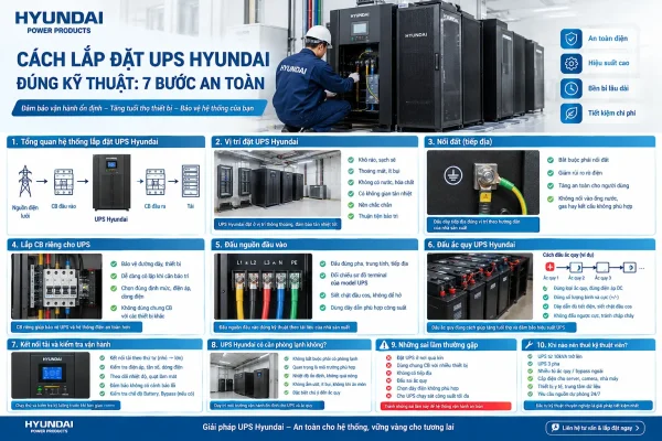 Cách lắp đặt UPS Hyundai đúng cách