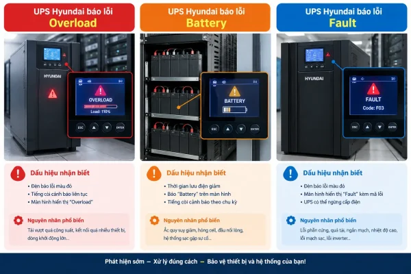Lỗi UPS Hyundai thường gặp
