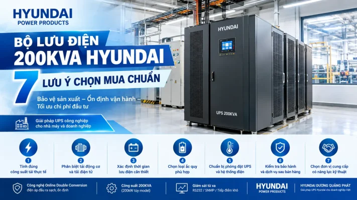 Bộ lưu điện 200Kva Hyundai nhập khẩu chính hãng