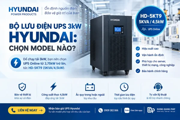 UPS 3KW Chọn UPS Công suất bao nhiêu KVA