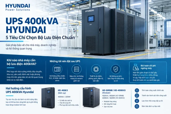 Bộ Lưu Điện UPS 400KVA Hyundai nhập khẩu chính hãng