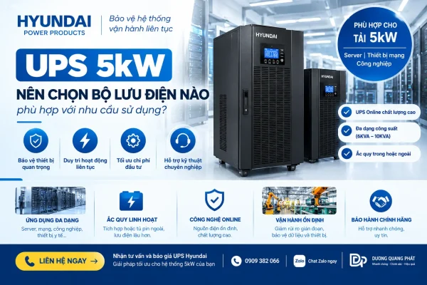 UPS 5KW-Tải bao nhiêu KVA phù hợp